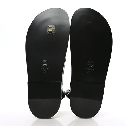 Chanel Grained Calfskin Velcro Dad Sandals 36.5 Black 5 of 9