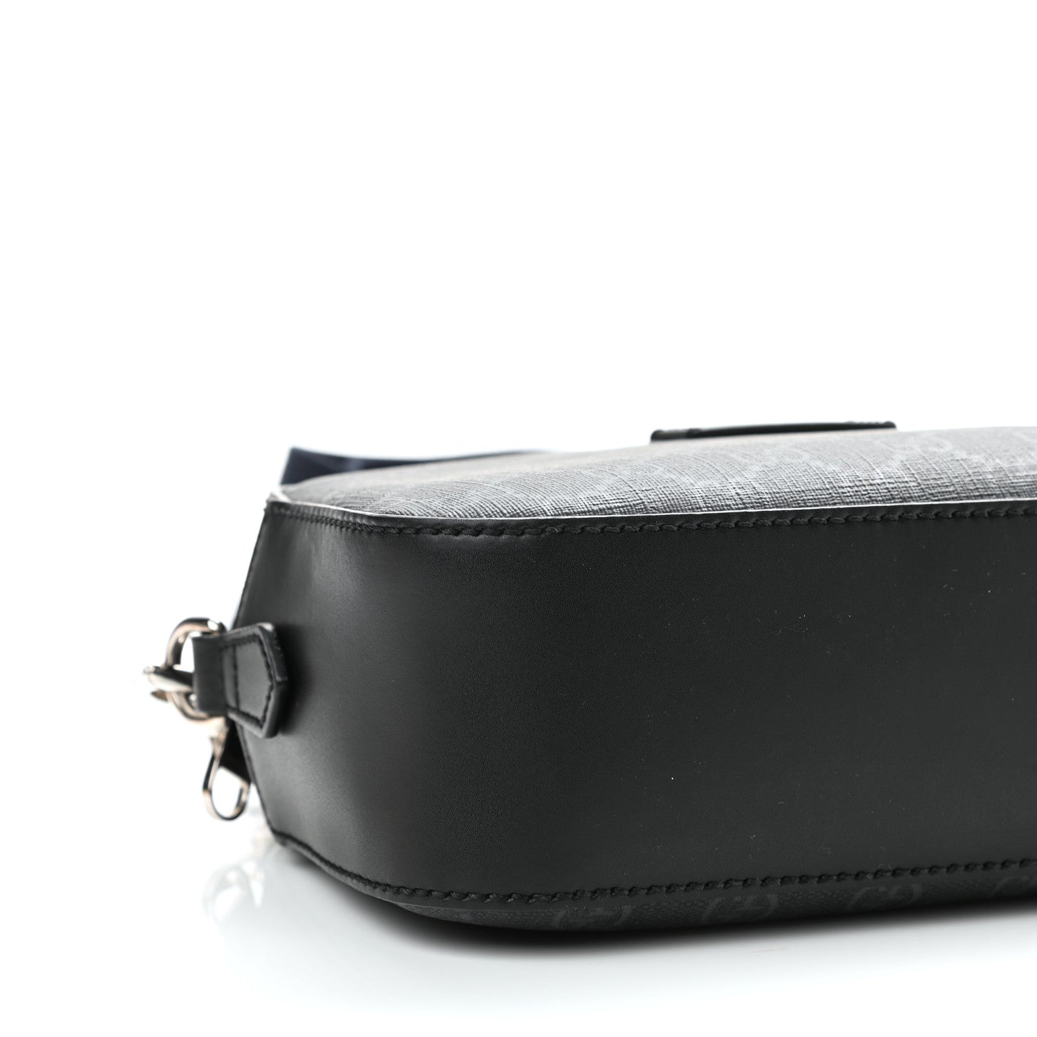 Gucci GG Supreme Monogram Web Shoulder Bag Black Grey 9 of 10