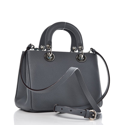 Christian Dior Bullcalf Mini Diorissimo Tote Grey Blue 3 of 7