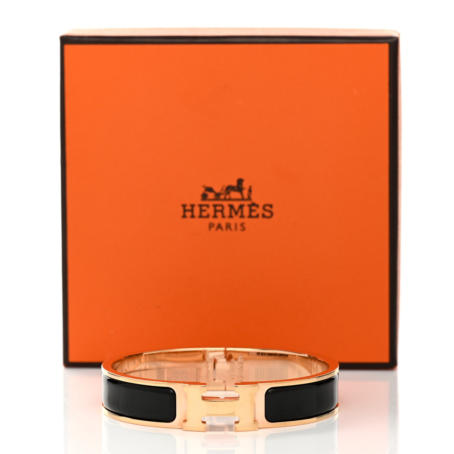 Hermes Enamel Narrow Clic Clac H Bracelet PM Black 5 of 5