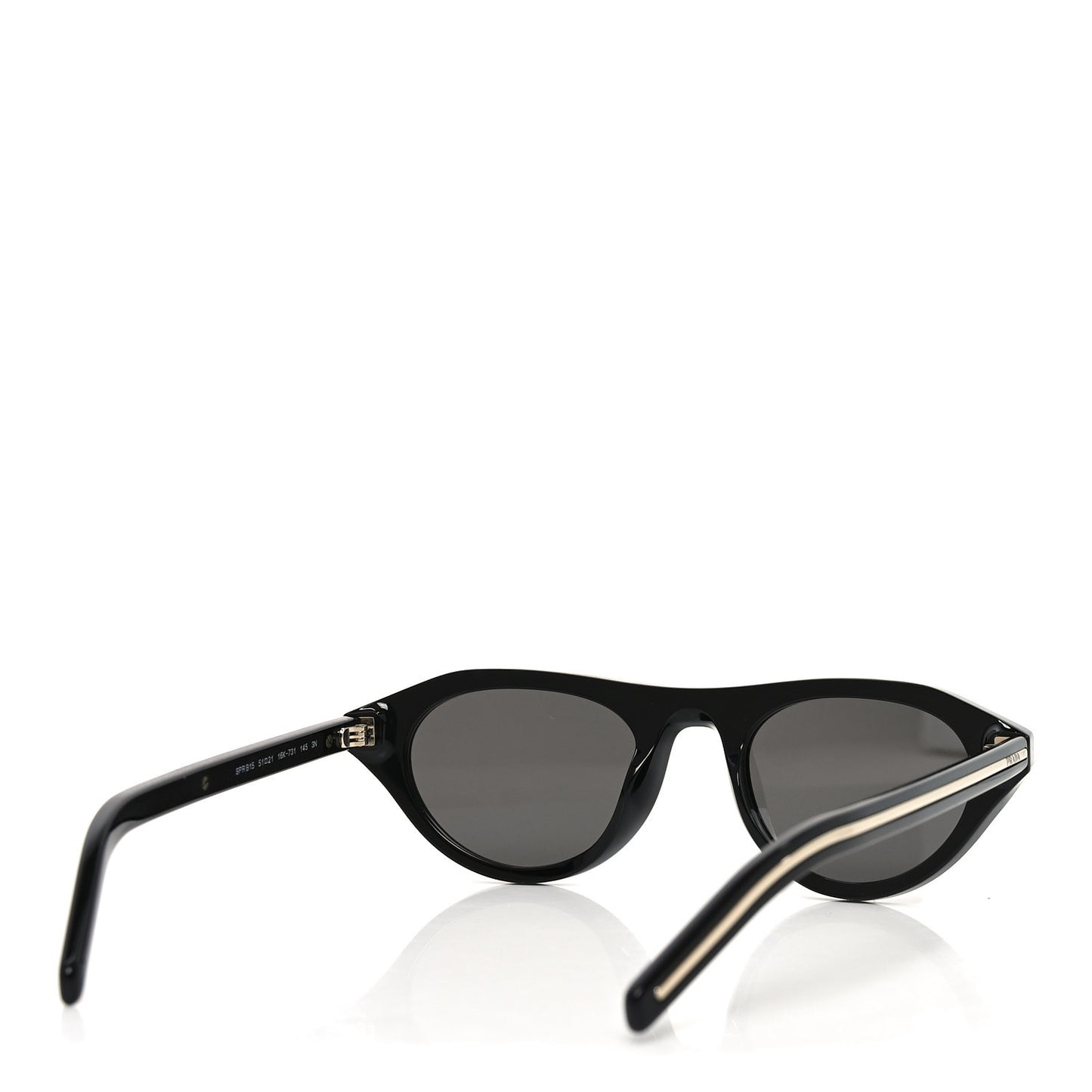 Acetate Iconic Metal Plaque Sunglasses SPR B15 Black
