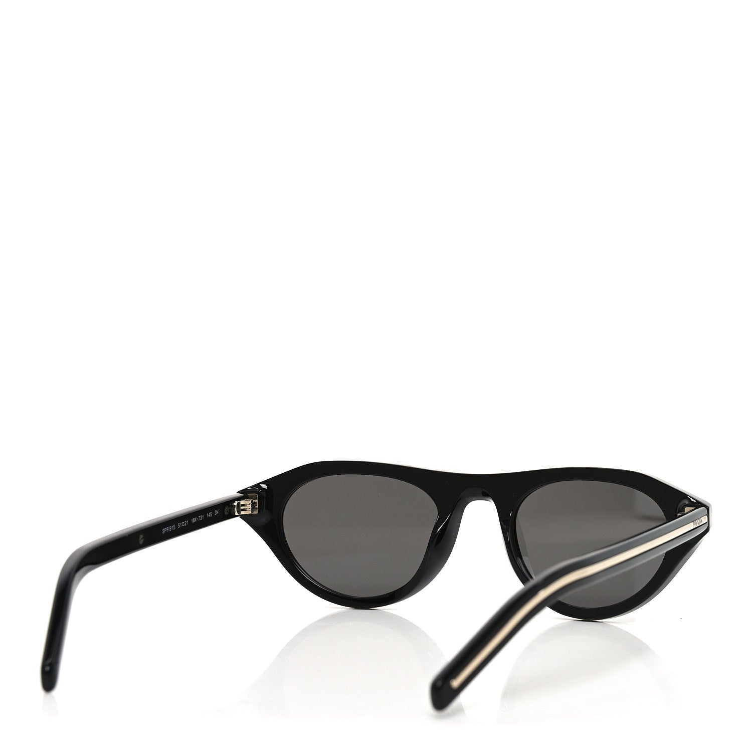 Prada Acetate Iconic Metal Plaque Sunglasses SPR B15 Black 4 of 7