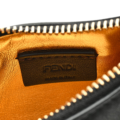 Fendi Vitello Grace Matte Nano Fendigraphy Hobo Charm Black 7 of 9
