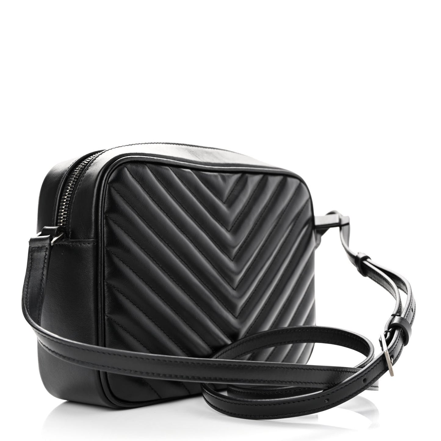 Calfskin Matelasse Monogram Lou Camera Bag Black