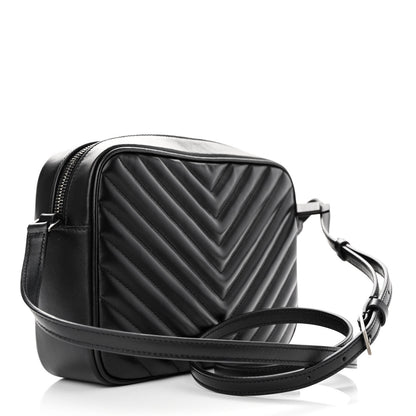 Saint Laurent Calfskin Matelasse Monogram Lou Camera Bag Black 3 of 10