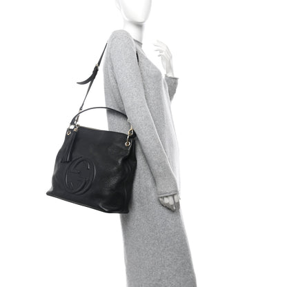 Gucci Pebbled Calfskin Large Soho Hobo Black 2 of 10