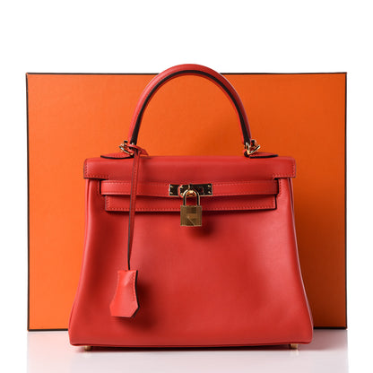 Hermes Swift Kelly Retourne 25 Rouge Tomate 36 of 36