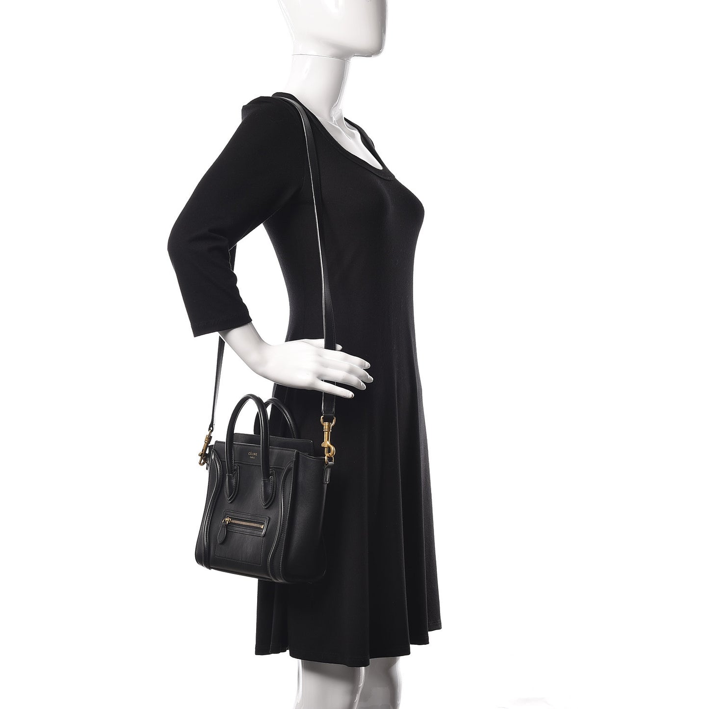 Smooth Calfskin Nano Luggage Black