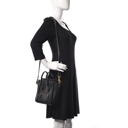 Celine Smooth Calfskin Nano Luggage Black 3 of 16