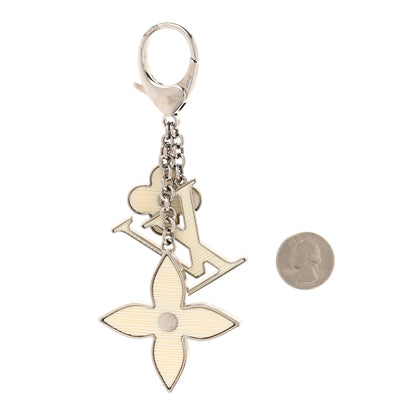 Louis Vuitton Fleur d Epi Bag Charm Key Holder Ivory 2 of 4