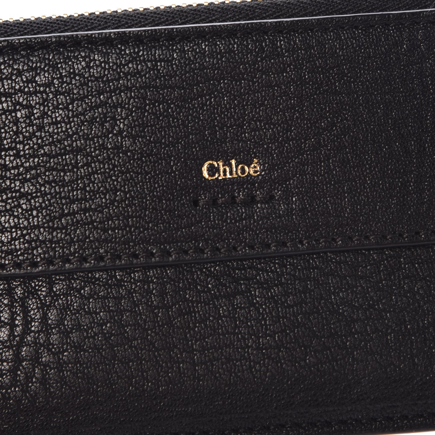 Grained Calfskin Drew Card Holder Black