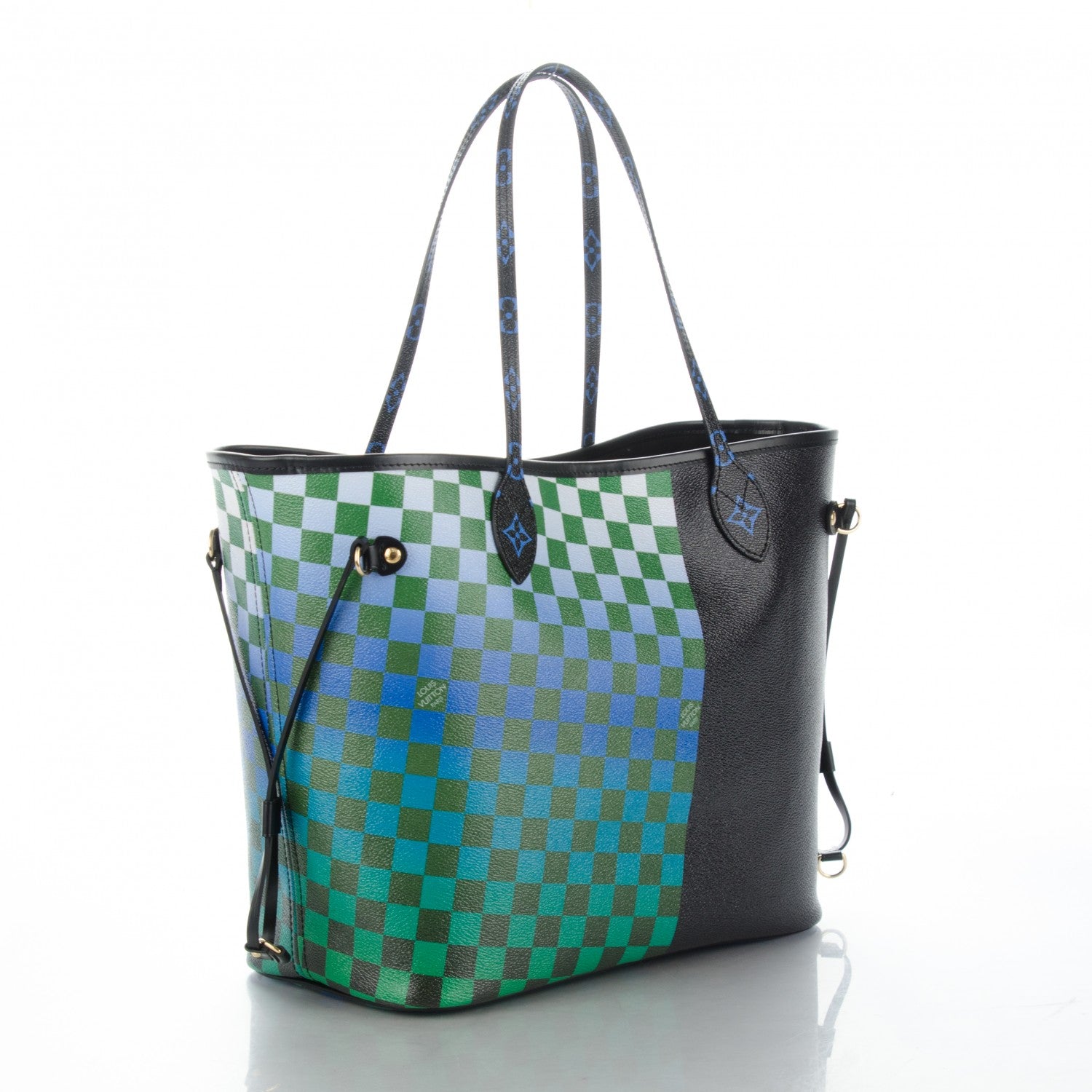 Louis Vuitton Damier Race Neverfull MM Noir Rouge 3 of 7