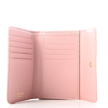 Miu Miu Soft Calfskin Bow Bi-Fold Wallet Pesco Petalo 5 of 7