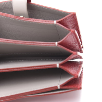 Celine Grained Shiny Calfskin Accordion Card Holder Scarlet 5 of 6