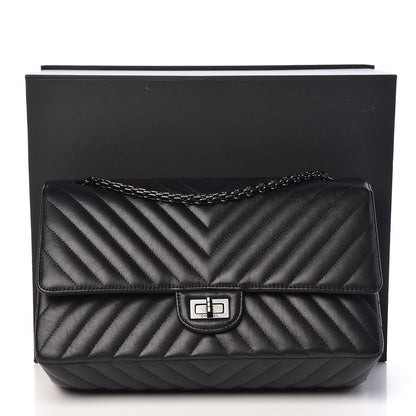 Chanel Sheepskin Chevron Quilted 2.55 Reissue 226 Flap So Black 14 of 14