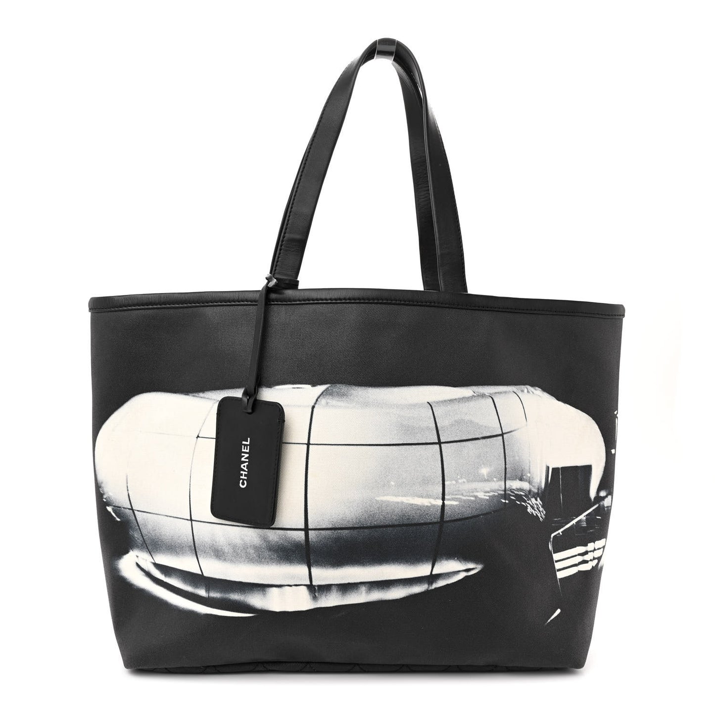 Canvas Karl Lagerfeld Mobile Art Tote Black