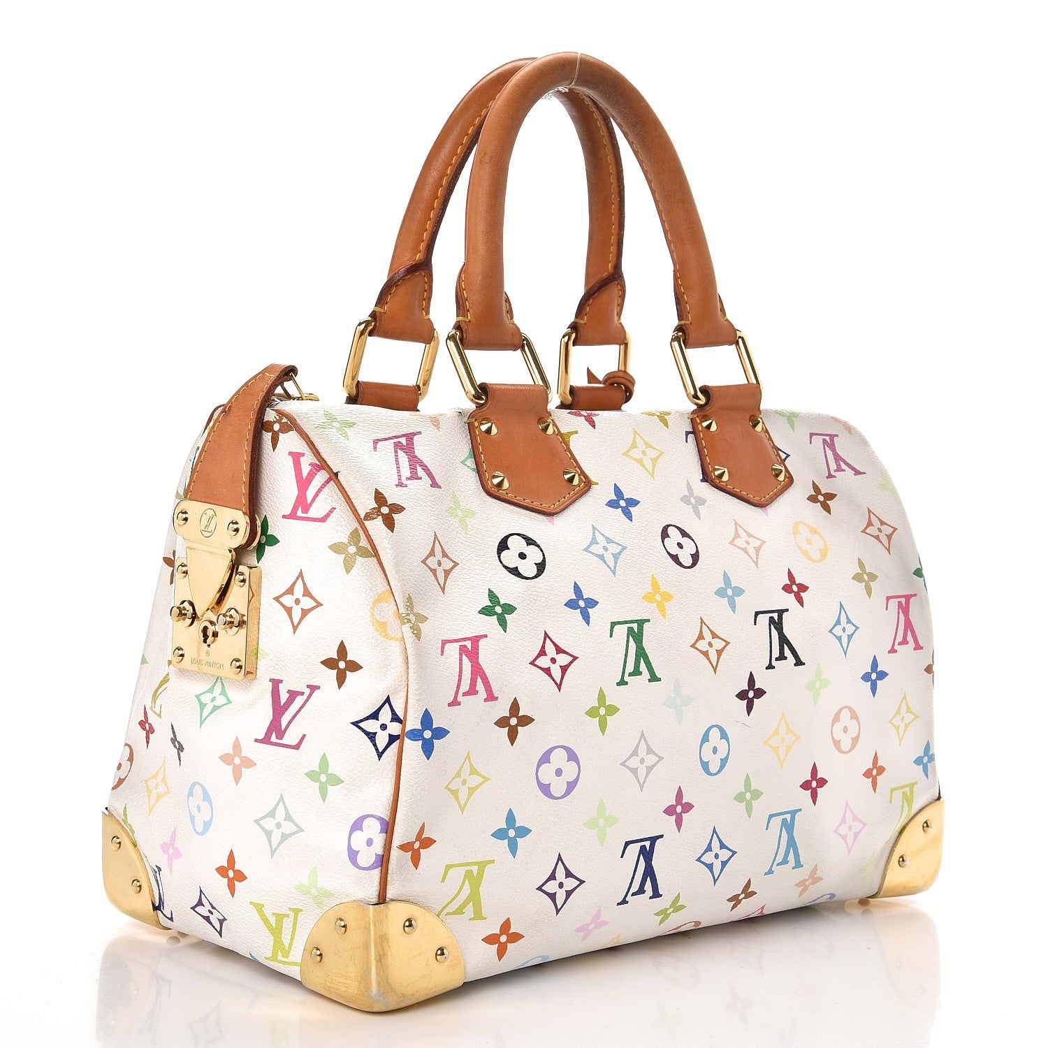 Louis Vuitton Monogram Multicolor Speedy 30 White 3 of 11