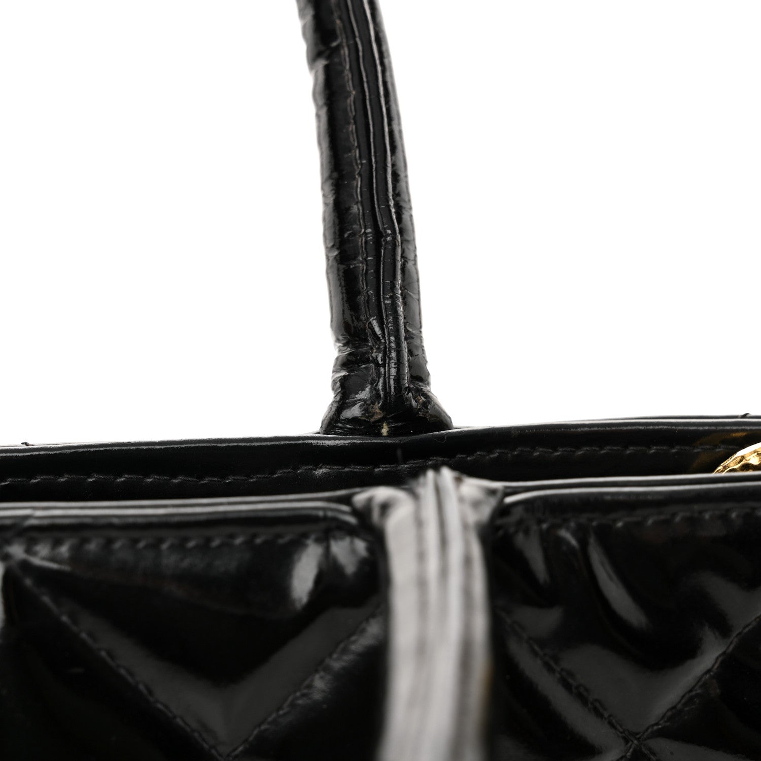 Chanel Patent Medallion Tote Black 14 of 15