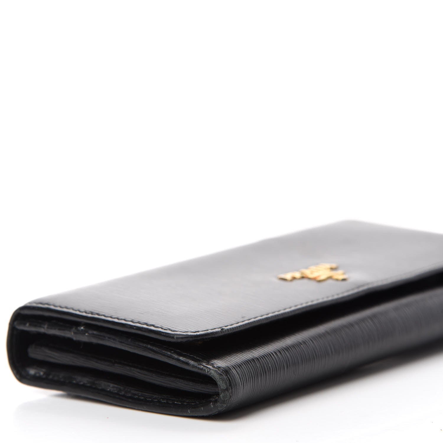 Prada Vitello Move Continental Flap Wallet Black 6 of 11