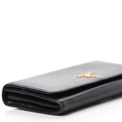 Prada Vitello Move Continental Flap Wallet Black 6 of 11