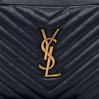 Saint Laurent Calfskin Matelasse Monogram Lou Camera Bag Navy 8 of 11