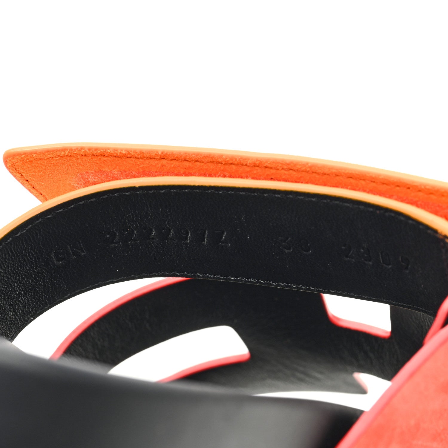 Hermes Suede Goatskin Womens Chypre Sandals 38 Rouge Ecarlate 7 of 7