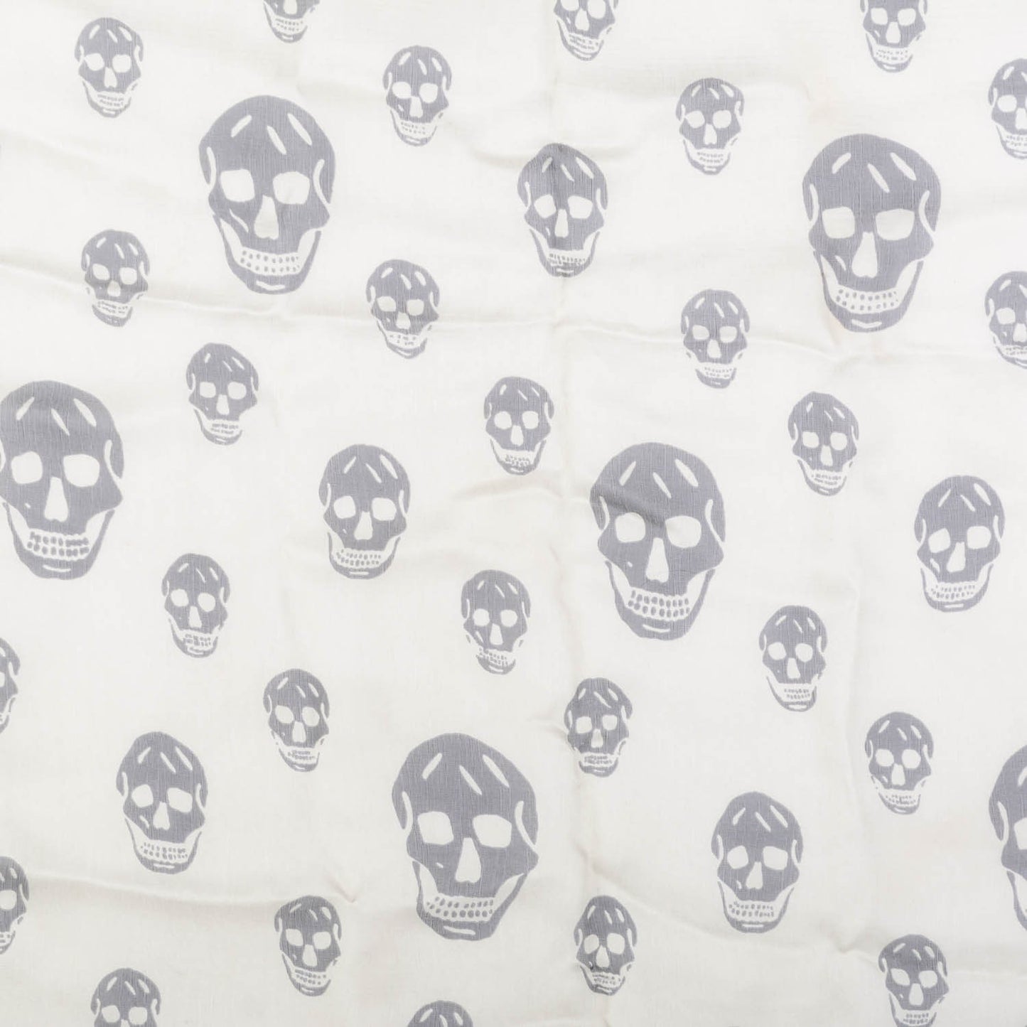 Silk Chiffon Skull Scarf Grey