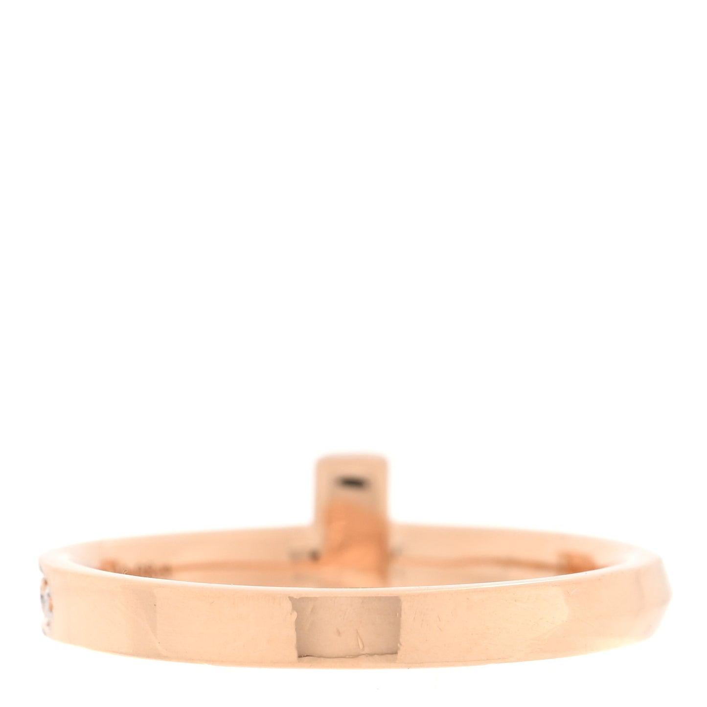 18K Rose Gold Diamond 2.5mm T T1 Ring 54 7