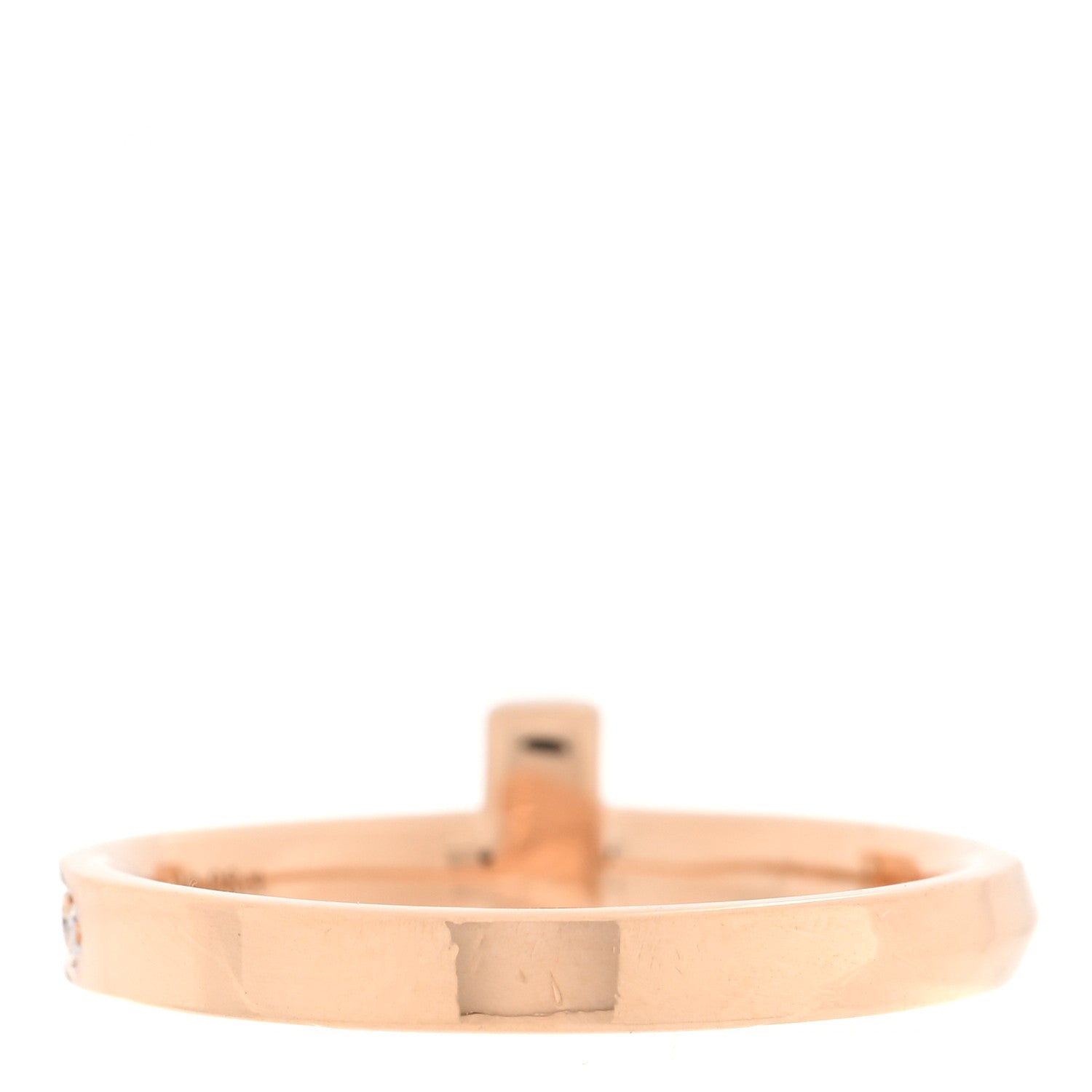 Tiffany 18K Rose Gold Diamond 2.5mm T T1 Ring 54 7 3 of 5
