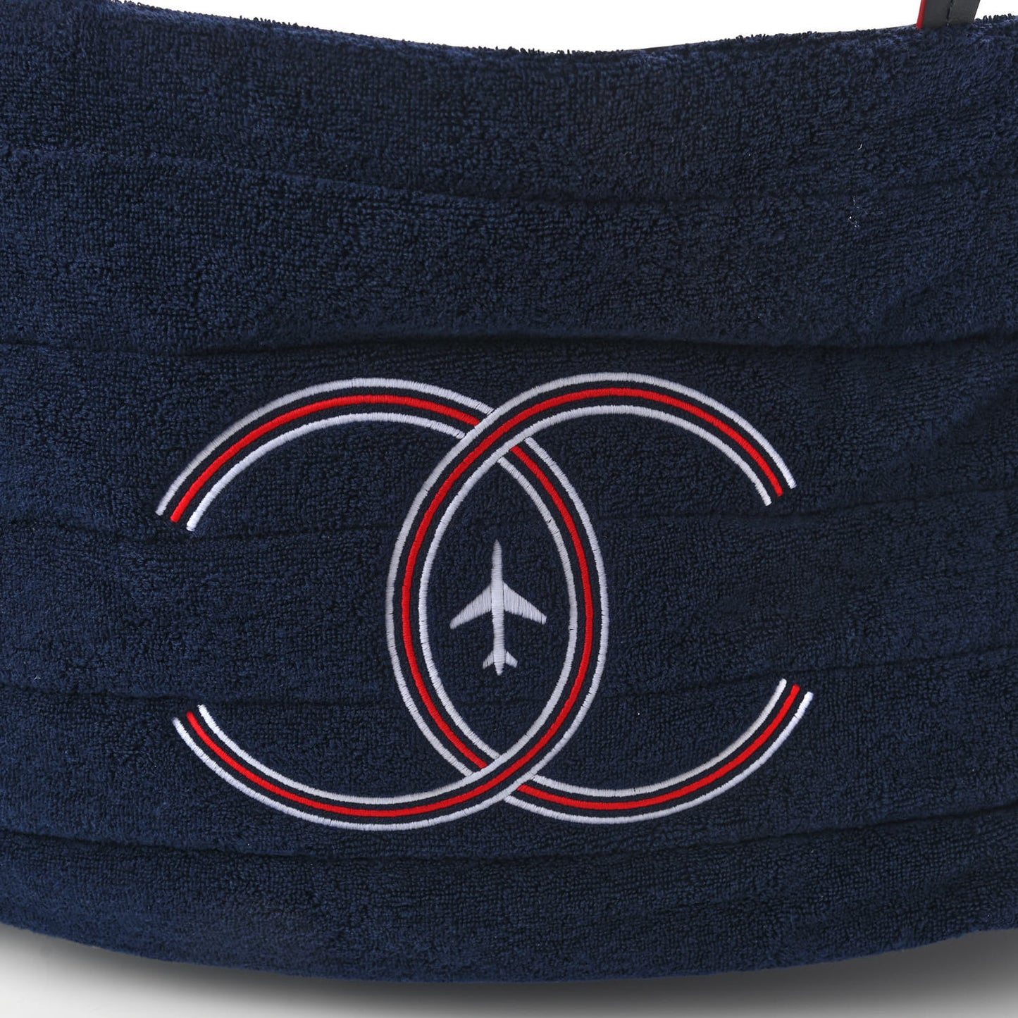 Reversible Chanel Airlines Tote Silver Navy