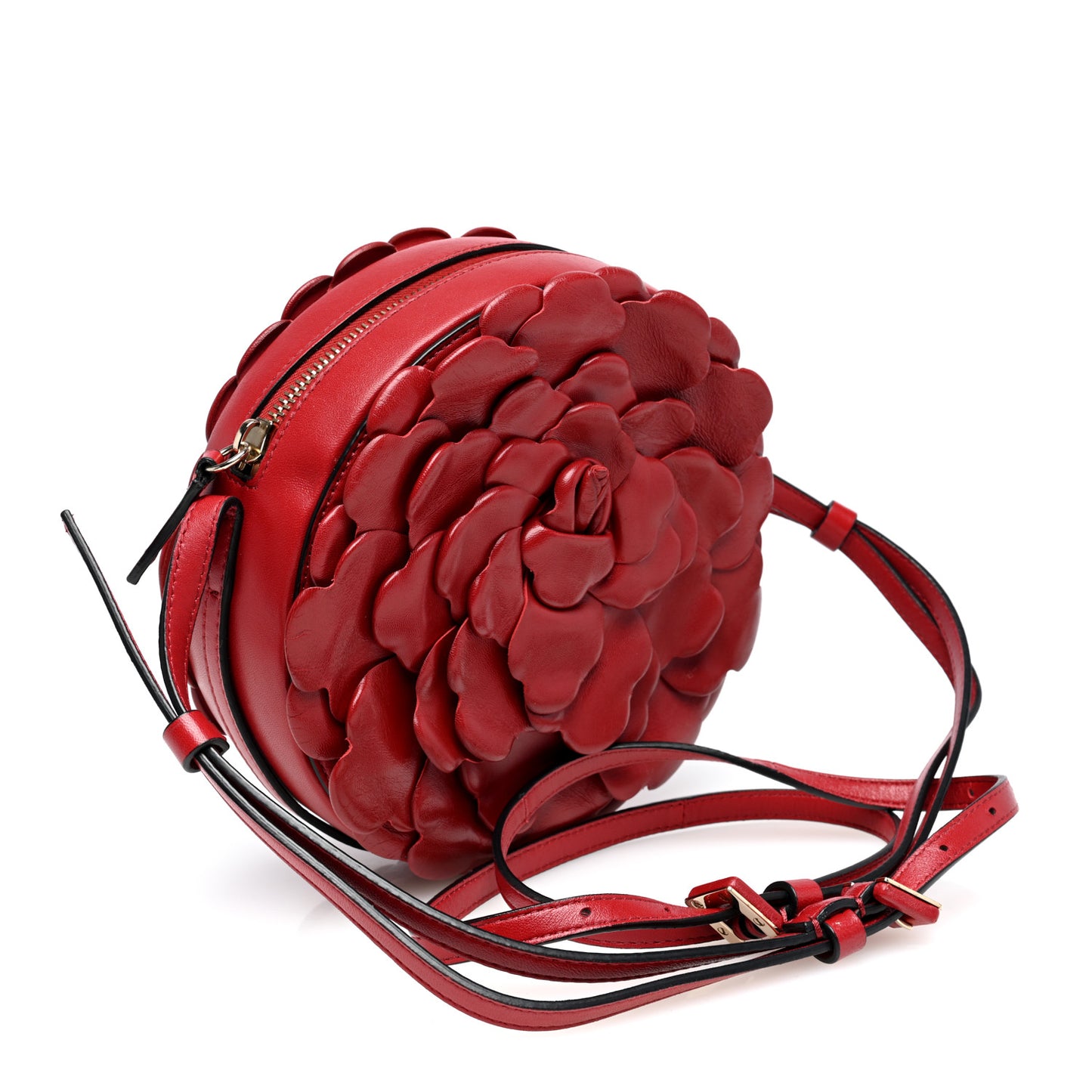 Nappa Atelier 03 Rose Edition Round Crossbody Bag Cerise