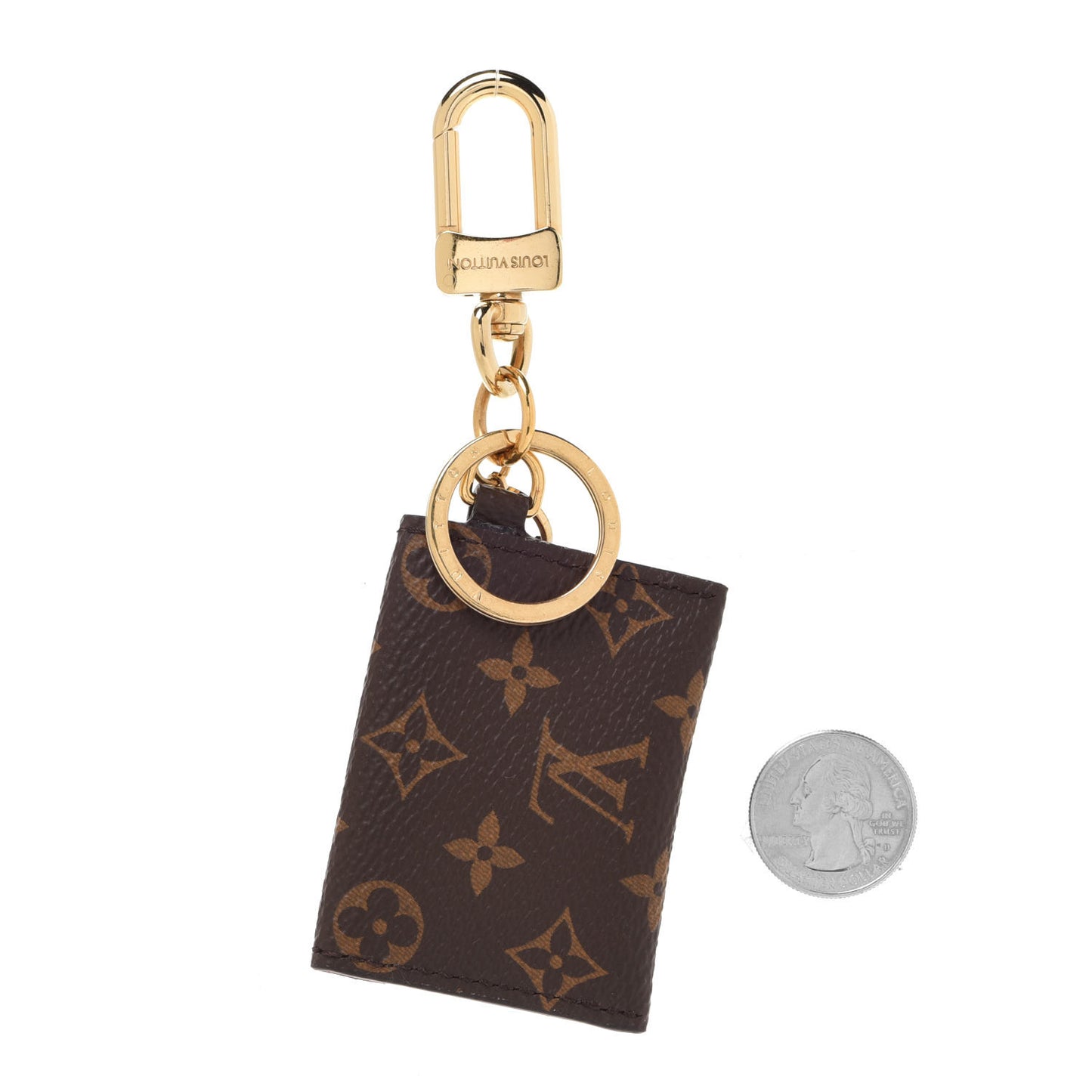Monogram Kirigami Pouch Bag Charm Key Holder