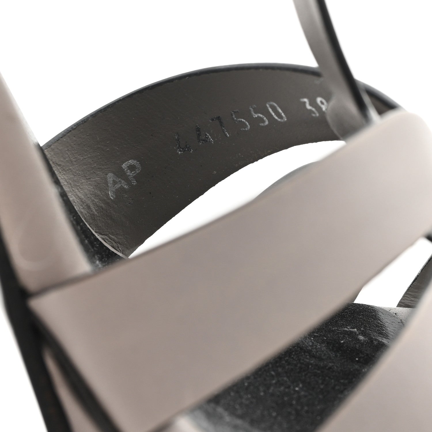 Saint Laurent Calfskin Tribute 105 Platform Sandals 38 Grey 9 of 9
