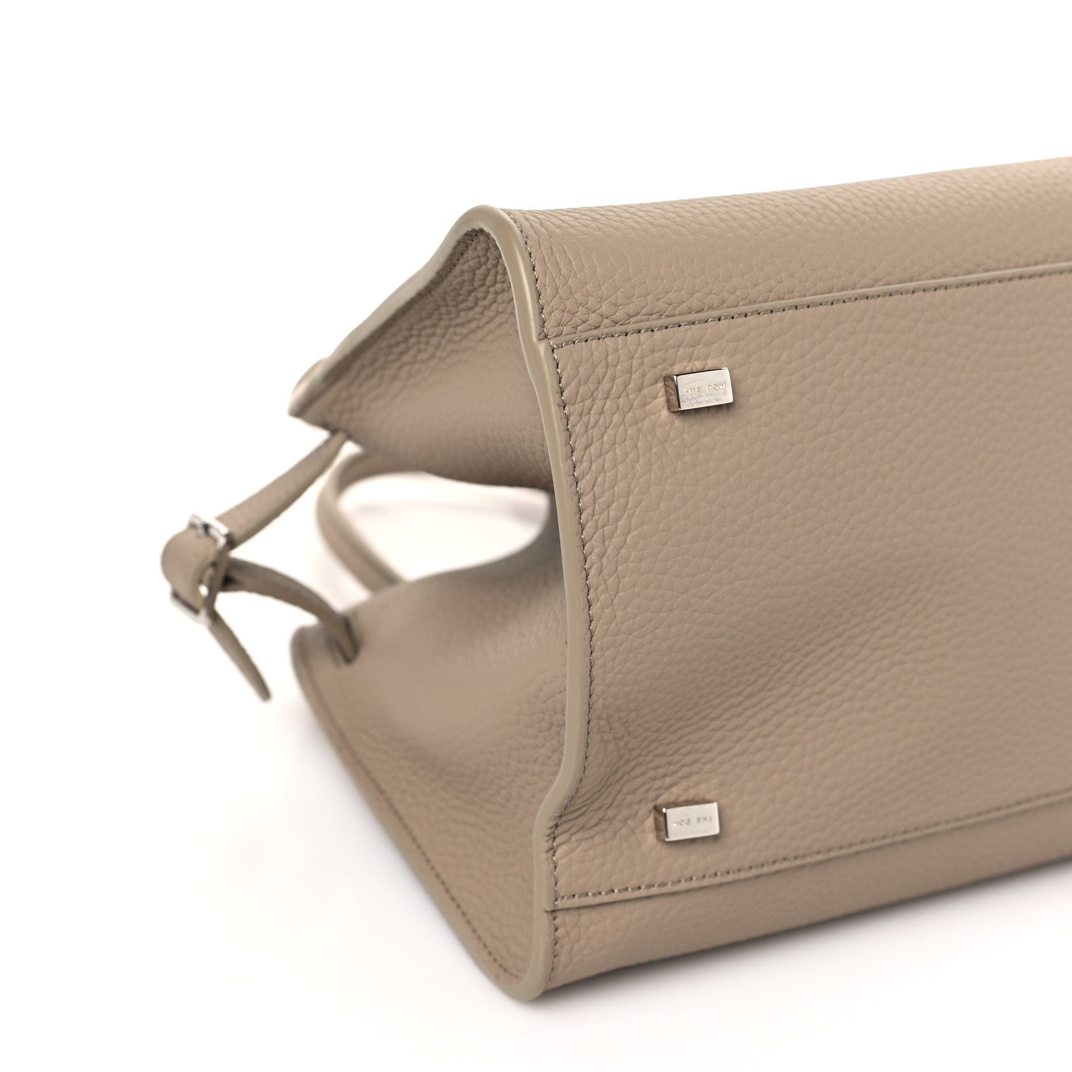 The Row Grained Calfskin Soft Margaux 10 Bag Dark Taupe 7 of 8
