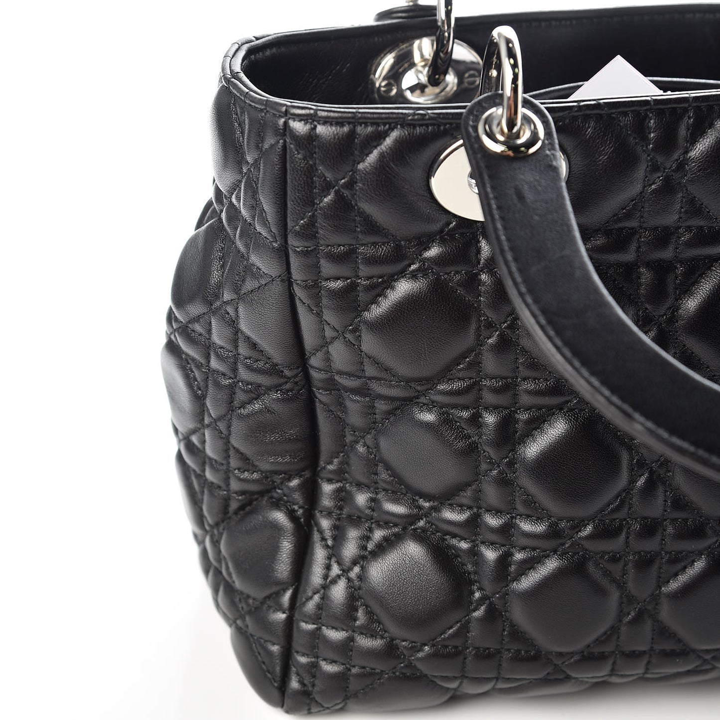 Lambskin Cannage Medium Lady Dior Black