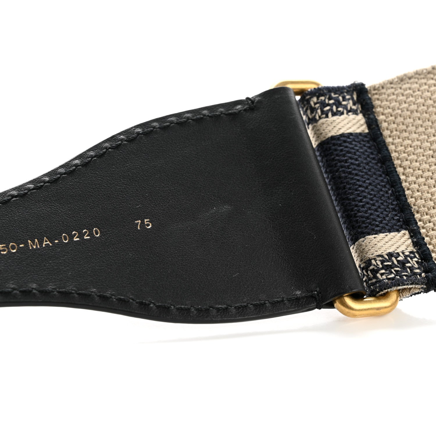 Christian Dior Canvas Embroidered Book Belt 75 30 Bleu 8 of 8