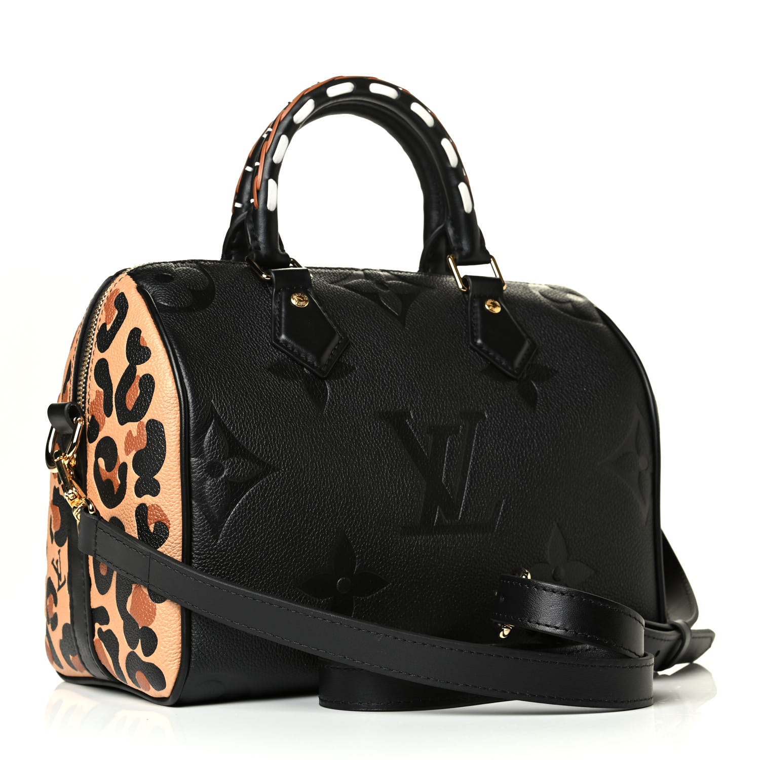 Louis Vuitton Empreinte Monogram Giant Wild At Heart Speedy Bandouliere 25 Black 2 of 5