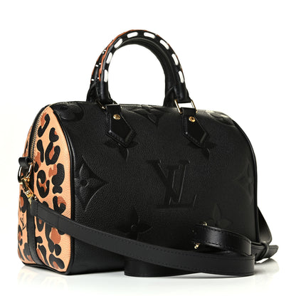 Louis Vuitton Empreinte Monogram Giant Wild At Heart Speedy Bandouliere 25 Black 2 of 5