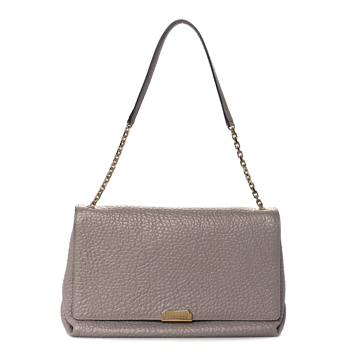 Burberry Signature Grain Medium Mildenhall Crossbody Bag Pale Grey 1 of 11