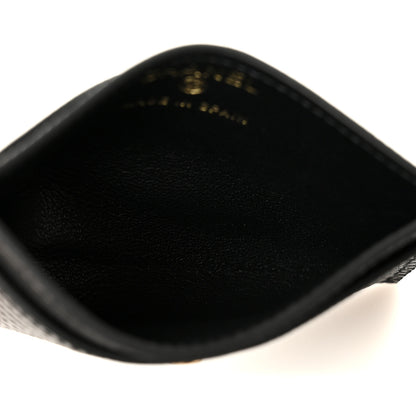 Chanel Calfskin Lizard Embossed Card Holder Black 5 of 9