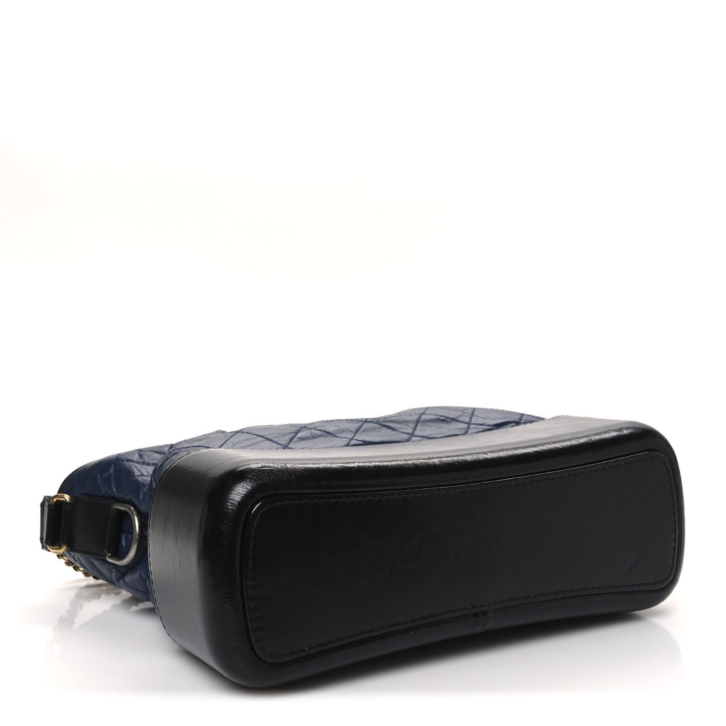 Aged Calfskin Quilted Medium Gabrielle Hobo Navy Black