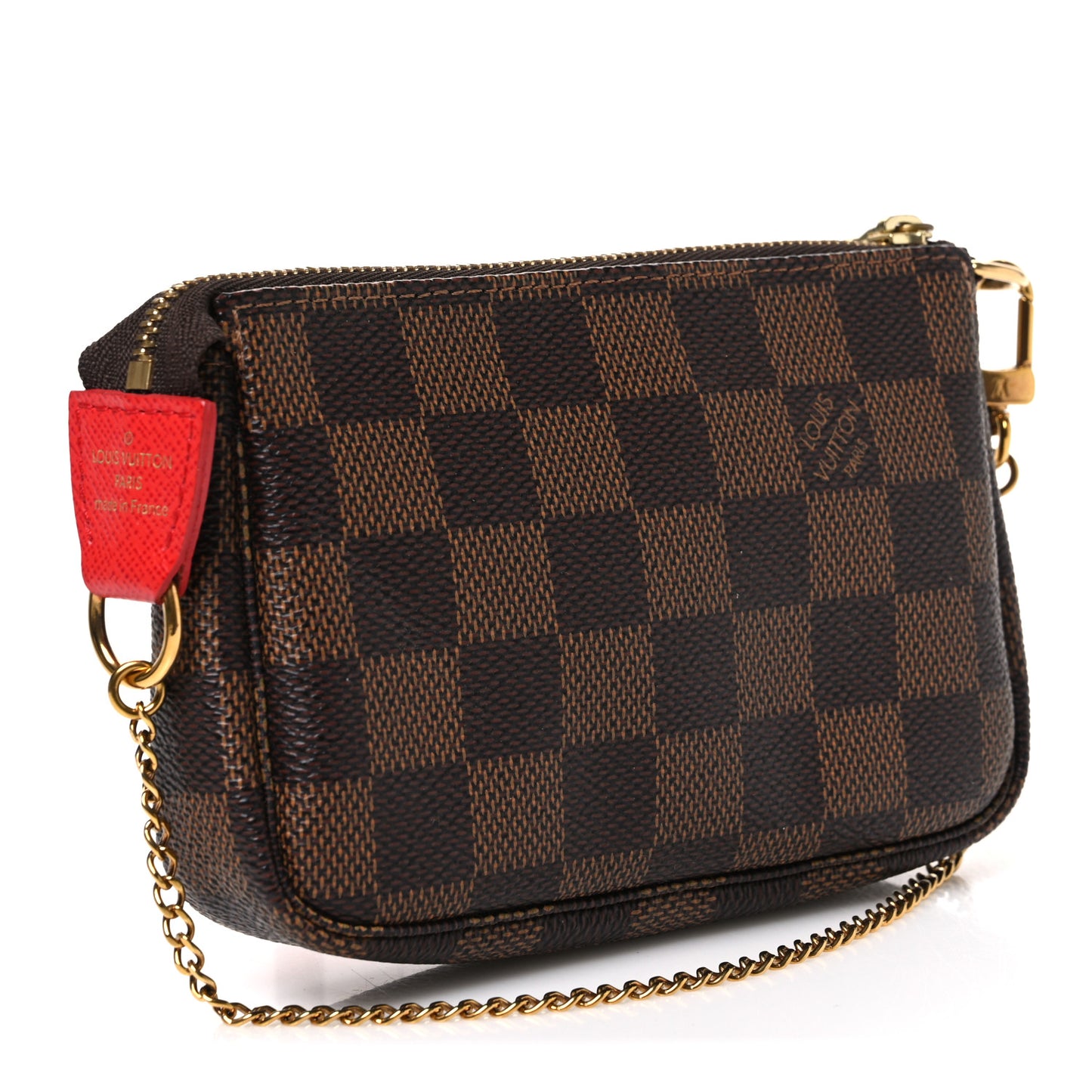 Damier Ebene 2019 Christmas Animation Mini Pochette Accessories Red
