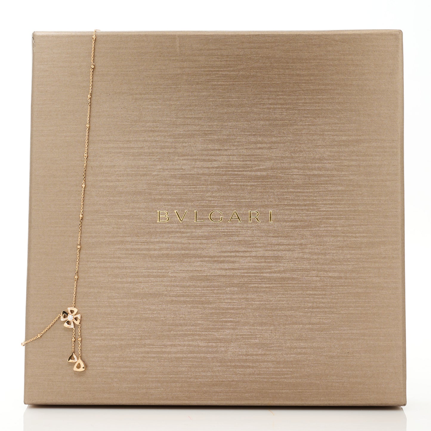 18K Rose Gold Diamond Fiorever Drop Necklace