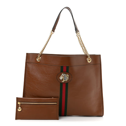 Gucci Calfskin Large Rajah Chain Tote Cuir 1 of 11