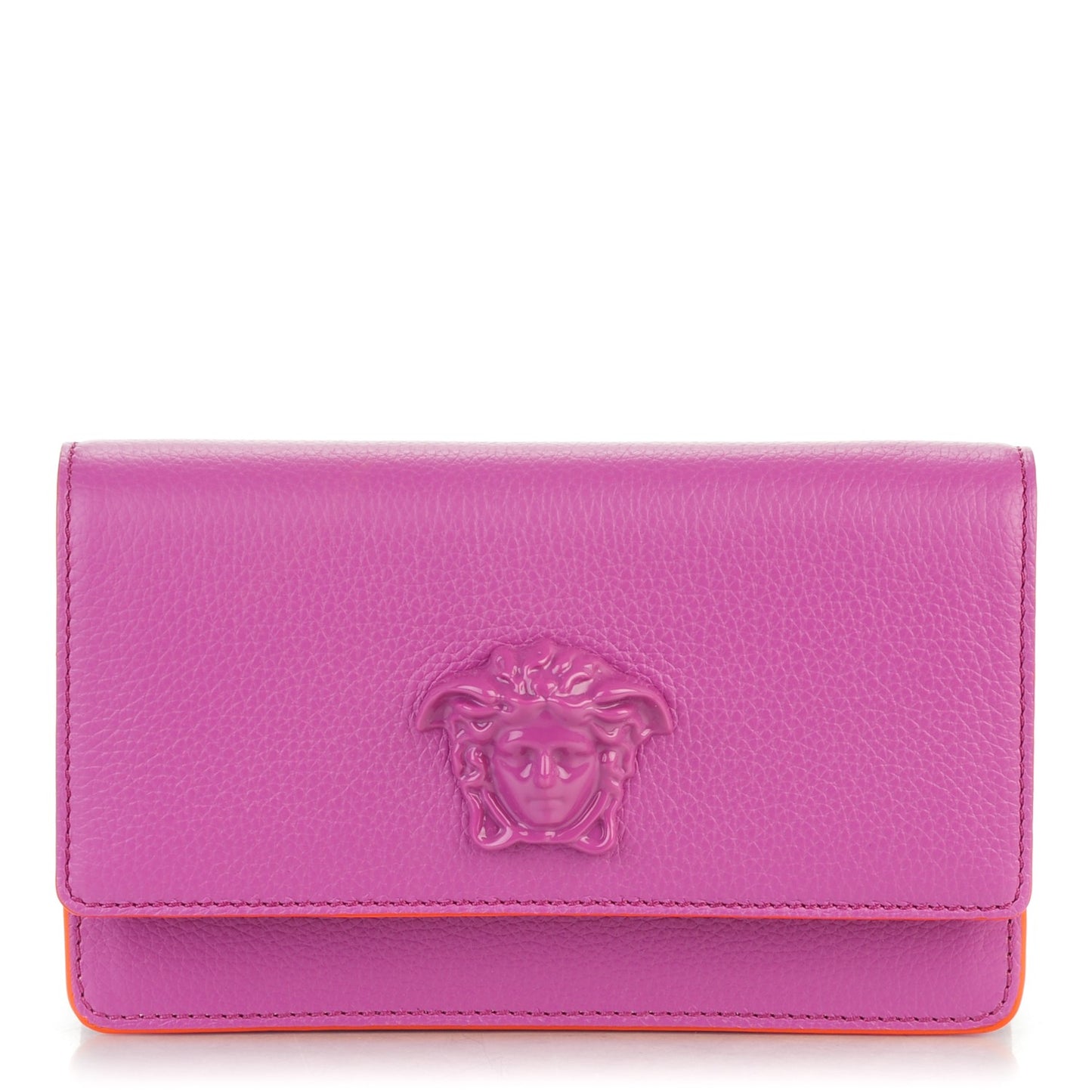 Grained Calfskin Palazzo Chain Evening Bag Pink