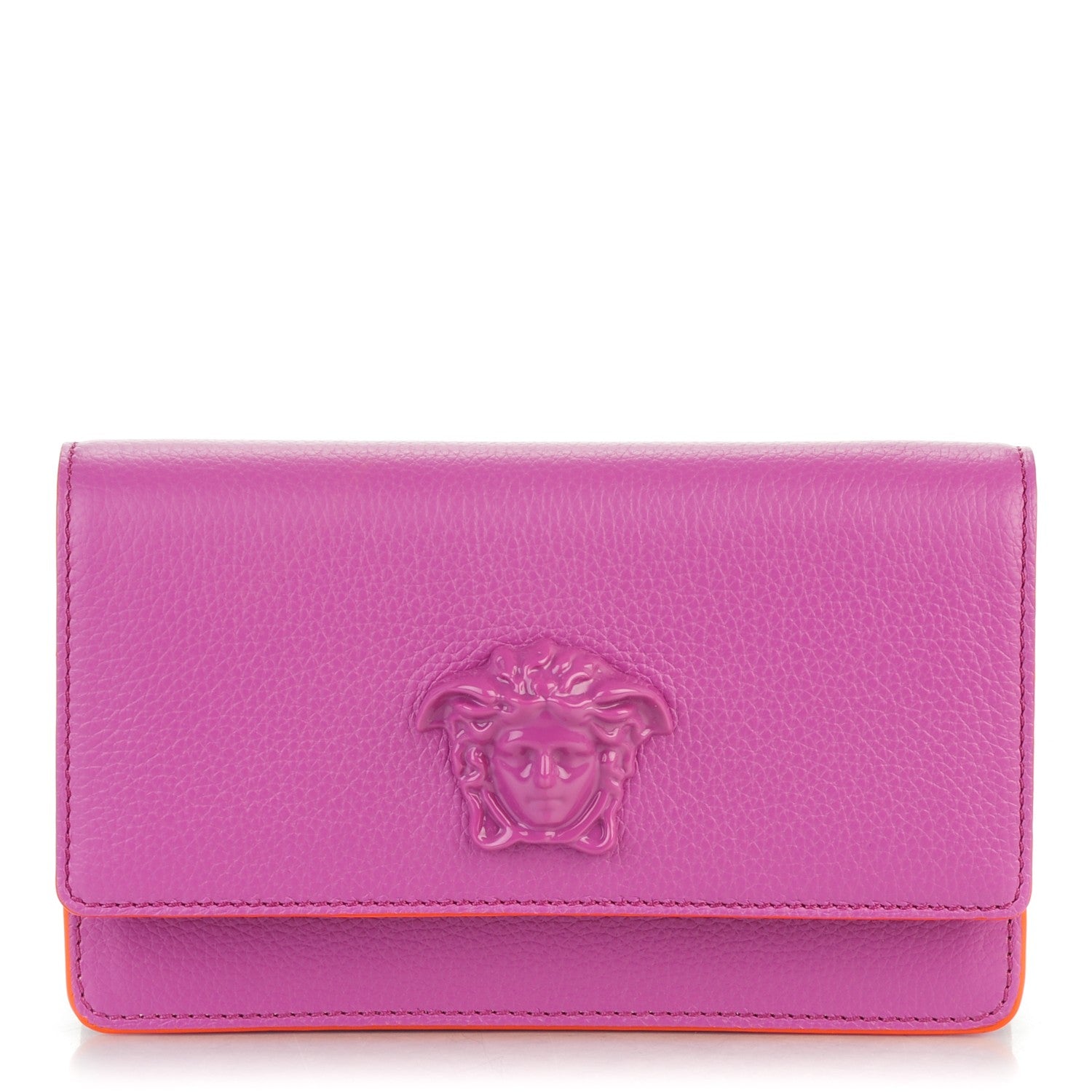 Versace Grained Calfskin Palazzo Chain Evening Bag Pink 1 of 6