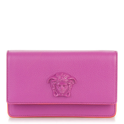 Versace Grained Calfskin Palazzo Chain Evening Bag Pink 1 of 6