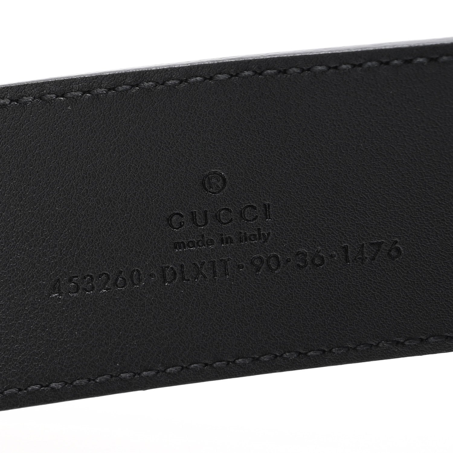 Gucci Moon Calfskin Pearl Double G 40mm Belt 90 36 Black Cream 6 of 11