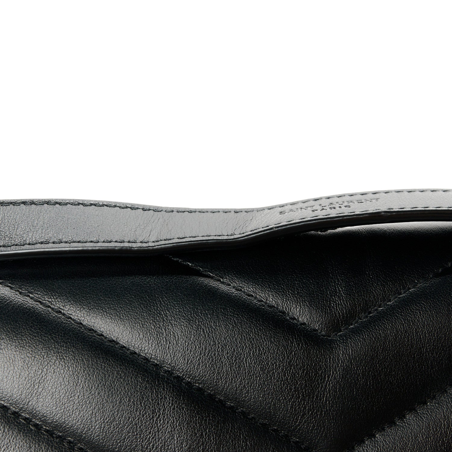 Saint Laurent Calfskin Y Quilted Monogram Monochrome Large Loulou Chain Satchel Black 13 of 13