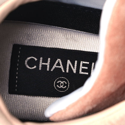 Chanel Nylon Lambskin Suede Calfskin CC Sneakers 39 Pink 7 of 7
